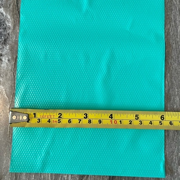 15 Embossed 6x9 Poly Mailers, Teal & 15 Thank you Stickers - Picture 3 of 9